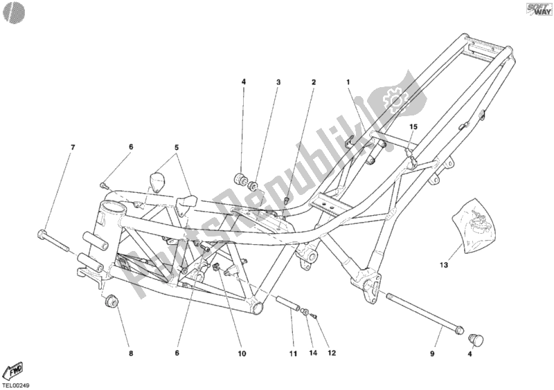 Wszystkie części do Rama Ducati Supersport 1000 SS 2004